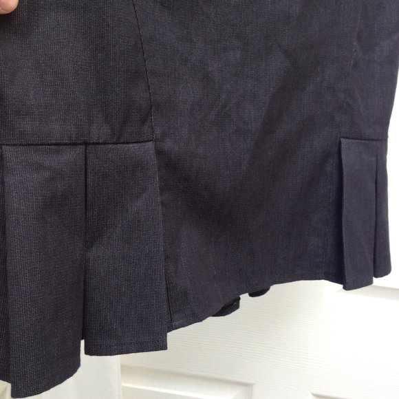 Rampage Straight Pencil Short Career Suit Skirt Stretch Pleated Hem Black 11 - Picture 4 of 12